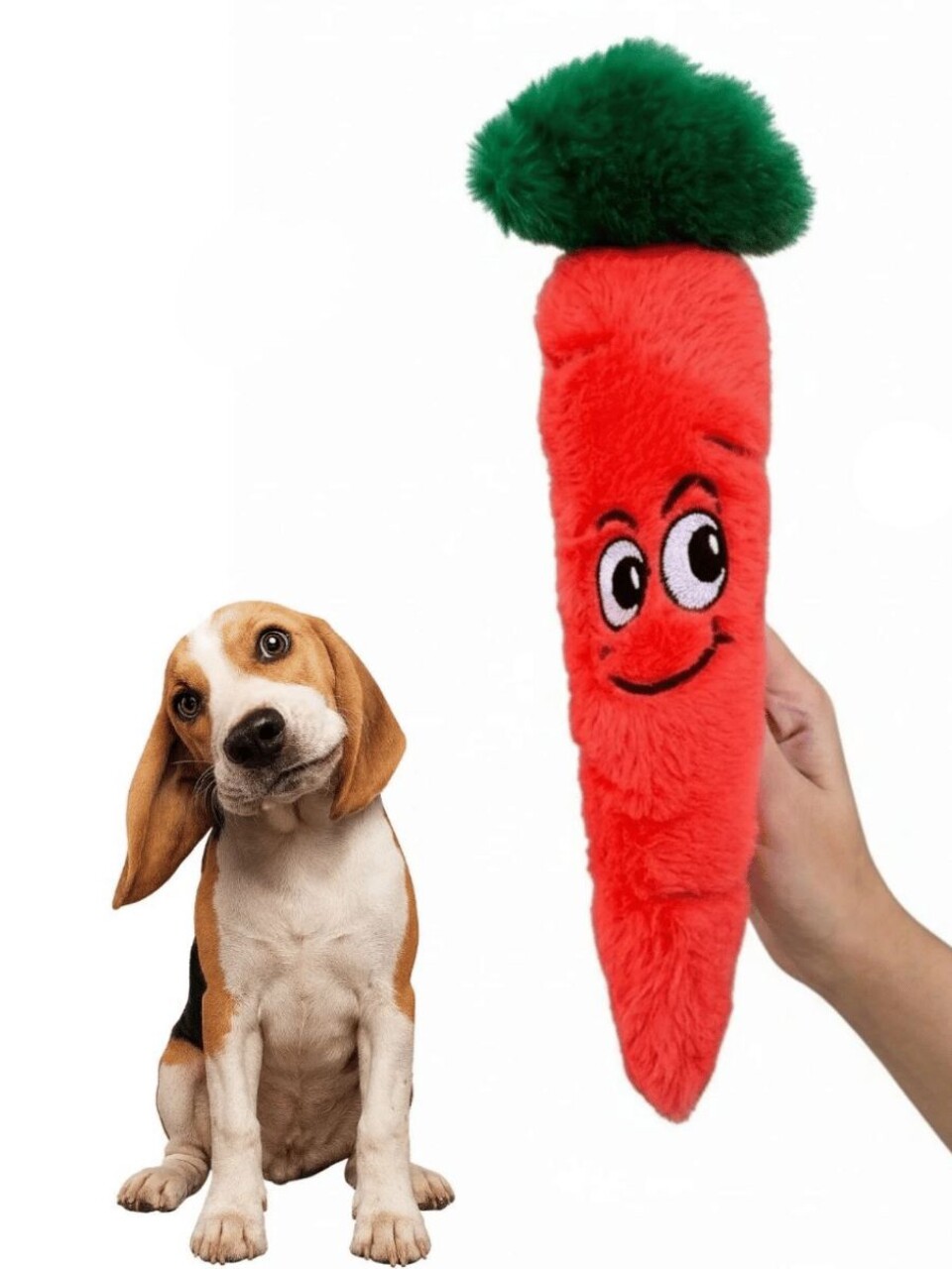 Jucărie pentru câini, Paws &amp; Whiskers, Havhav 1004, 100% MATERIAL TEXTIL PLUȘOS, Portocaliu - imagine 4